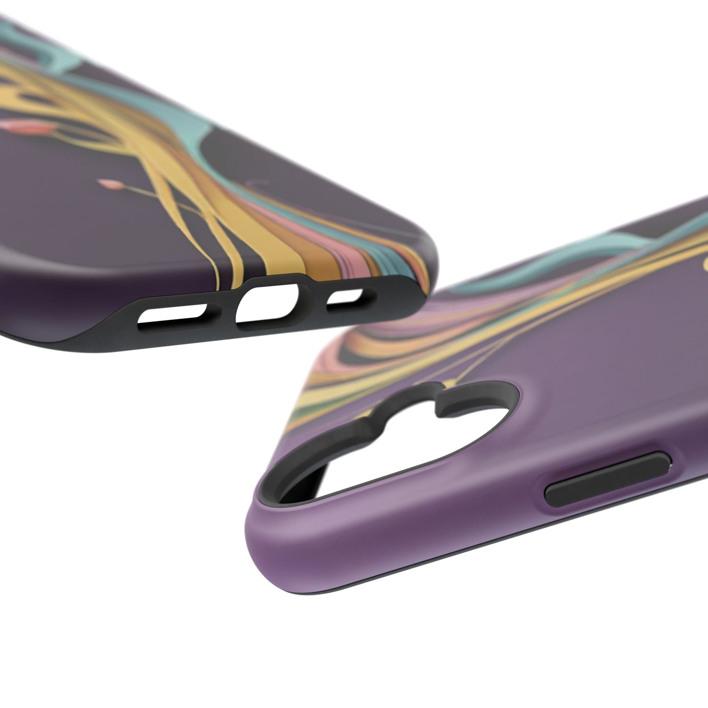 Paper-Cut: Abstract Flow on Plum (Phone Case)