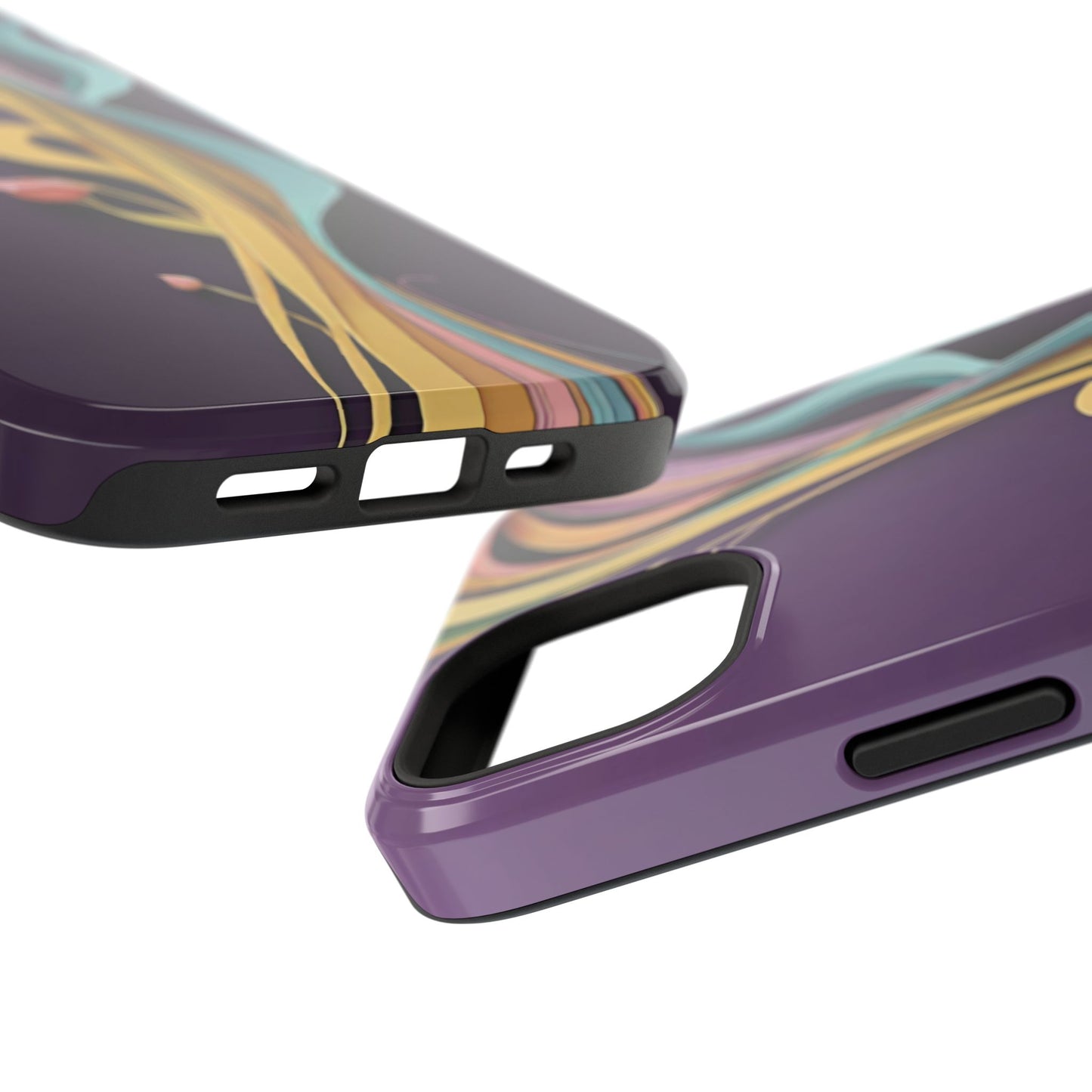 Paper-Cut: Abstract Flow on Plum (Phone Case)