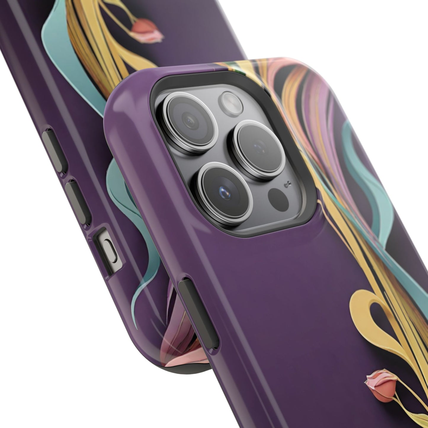 Paper-Cut: Abstract Flow on Plum (Phone Case)