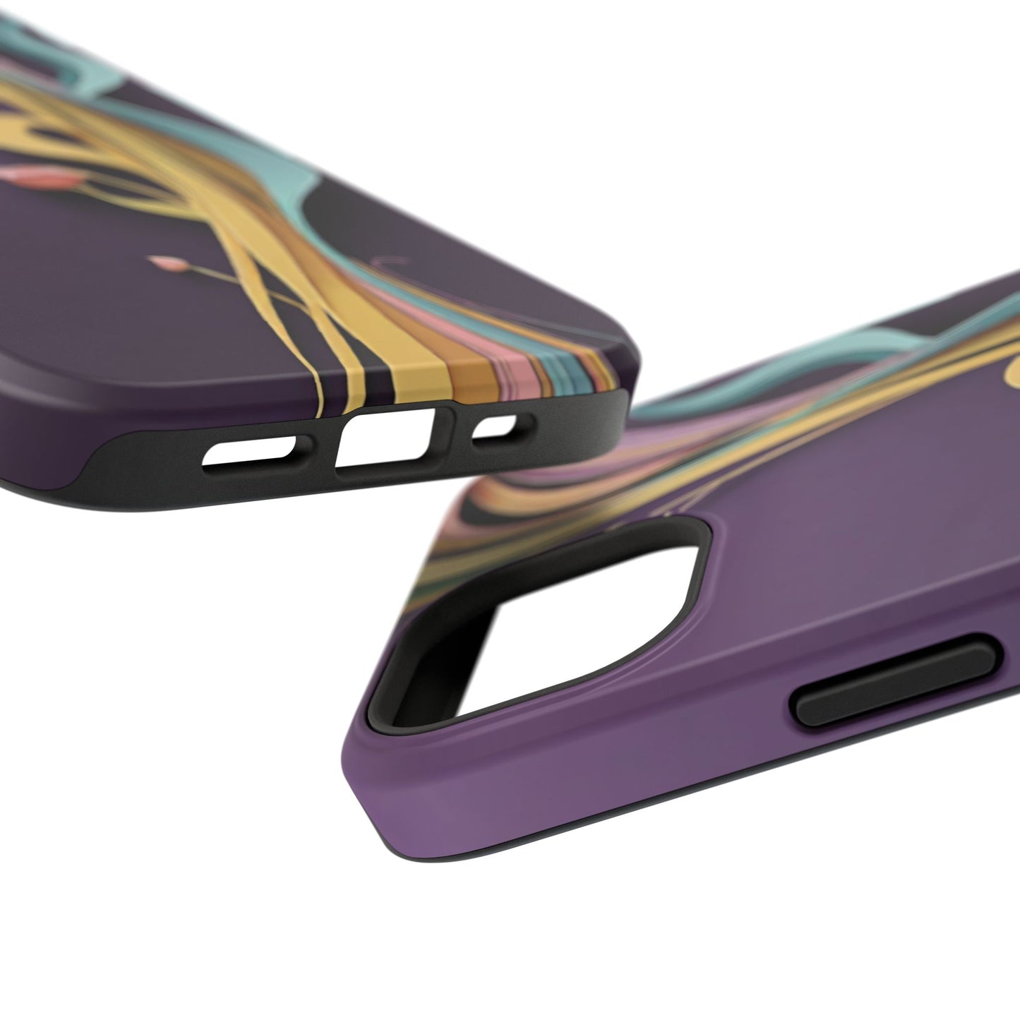 Paper-Cut: Abstract Flow on Plum (Phone Case)