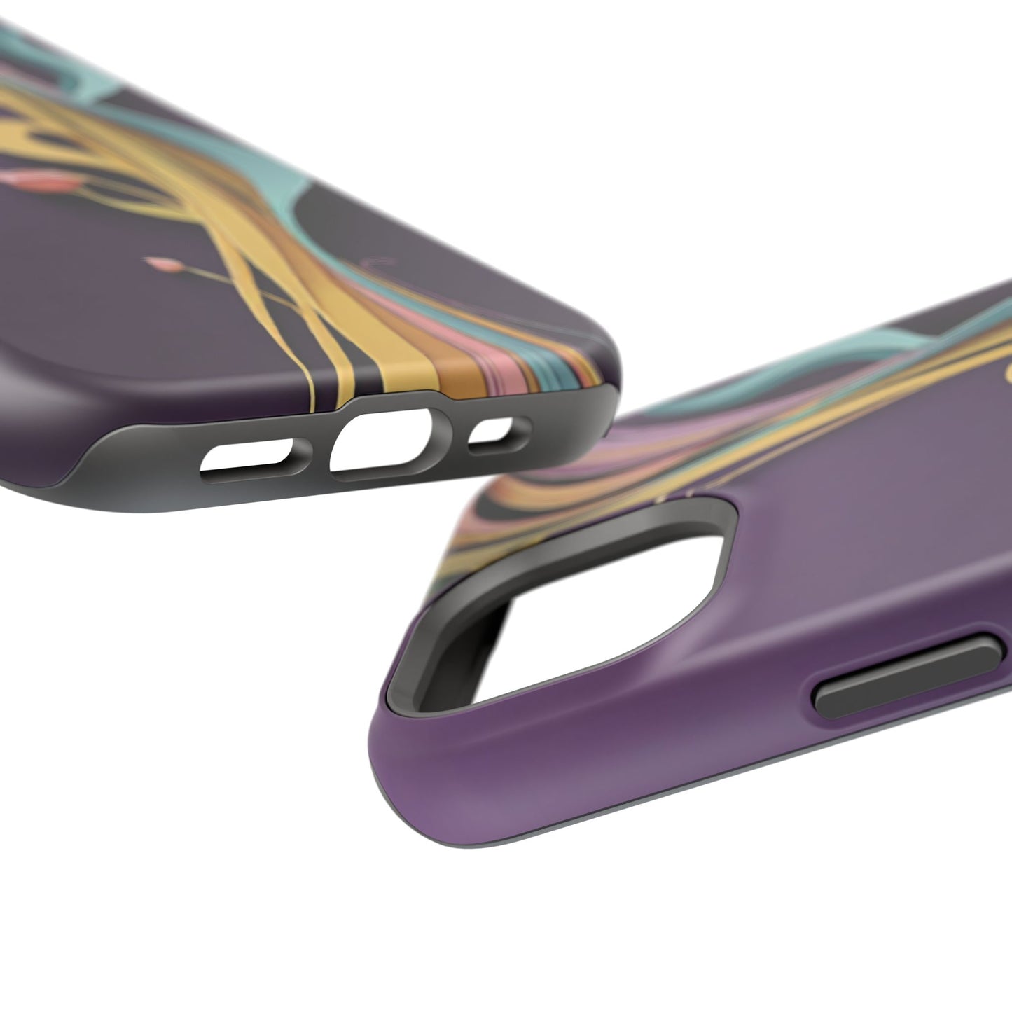 Paper-Cut: Abstract Flow on Plum (Phone Case)