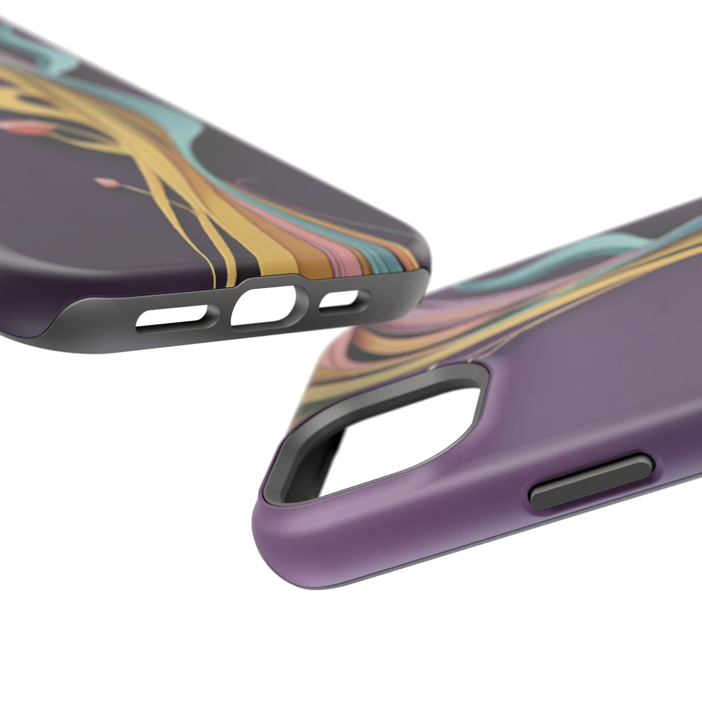 Paper-Cut: Abstract Flow on Plum (Phone Case)