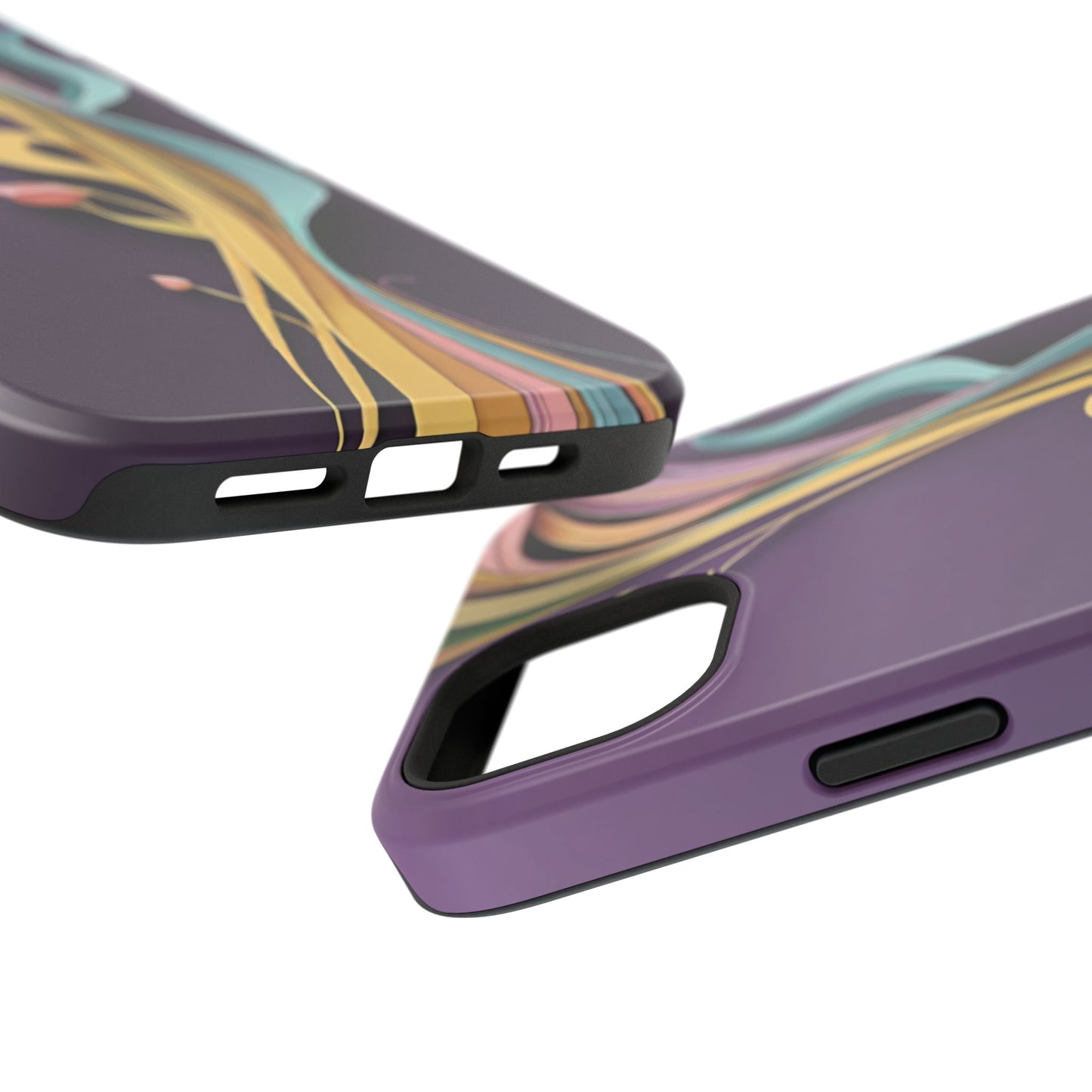 Paper-Cut: Abstract Flow on Plum (Phone Case)