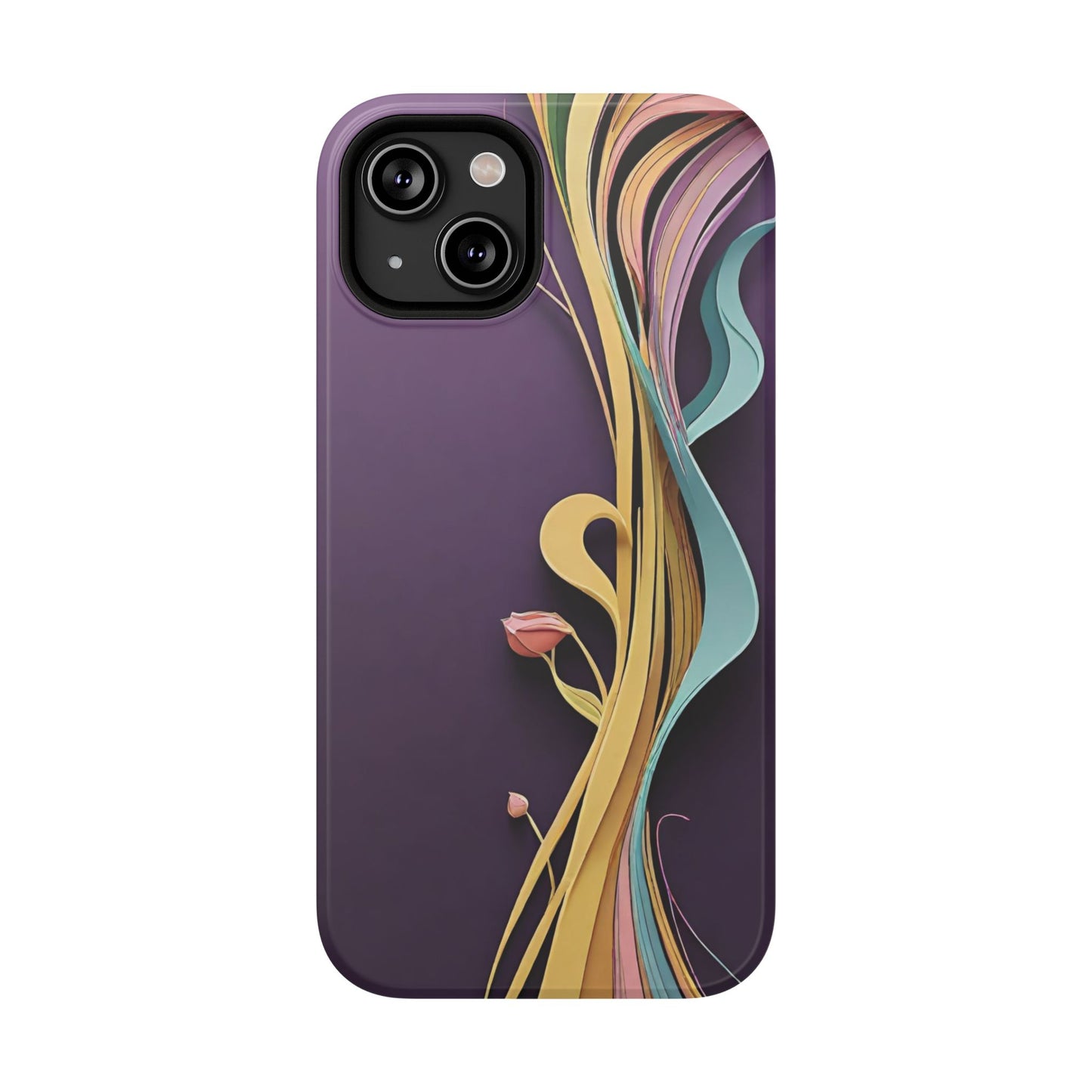 Paper-Cut: Abstract Flow on Plum (Phone Case)