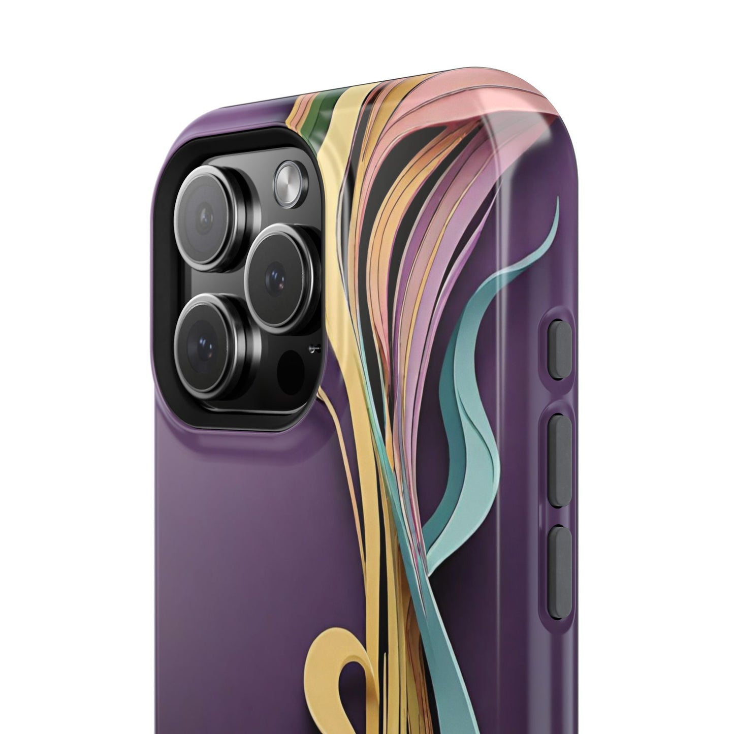 Paper-Cut: Abstract Flow on Plum (Phone Case)