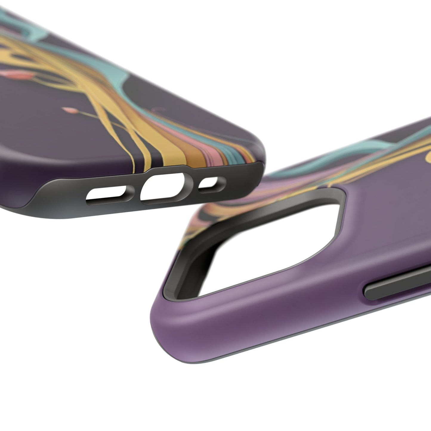 Paper-Cut: Abstract Flow on Plum (Phone Case)