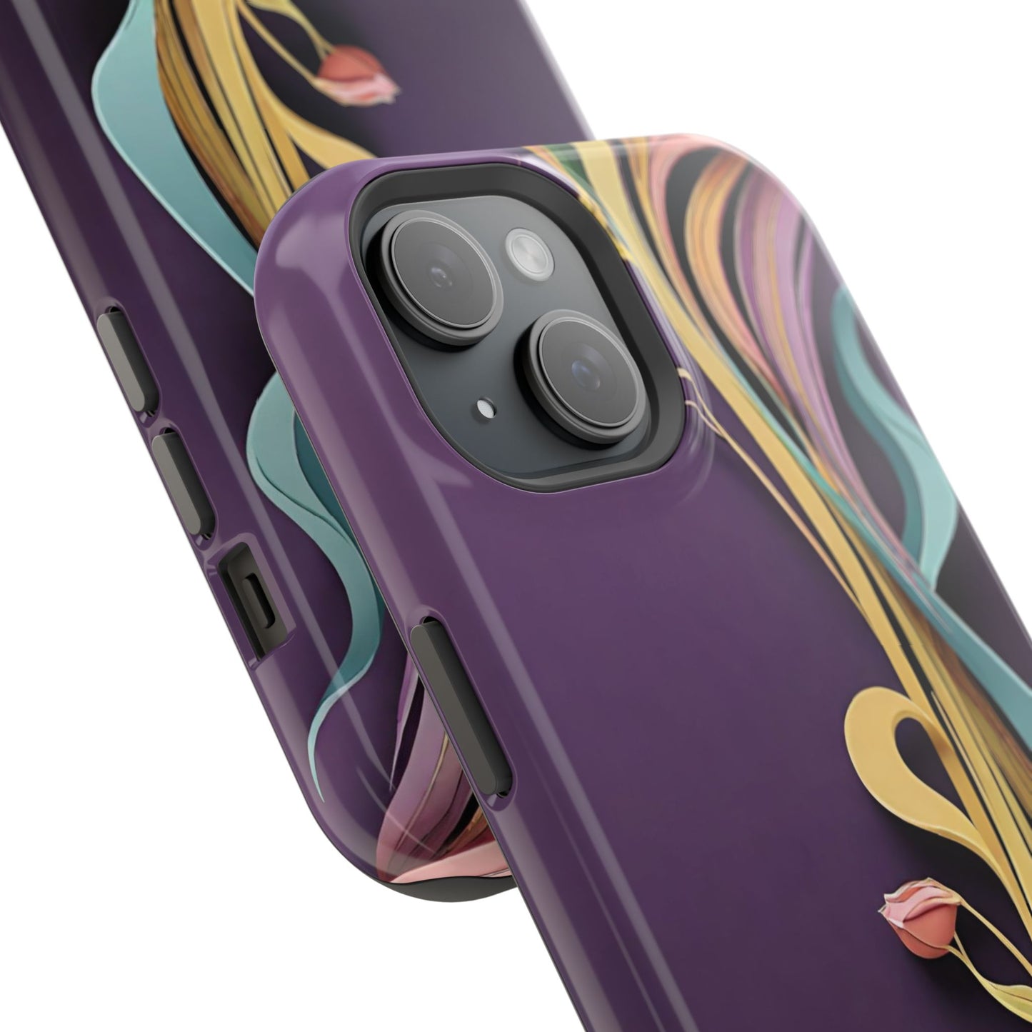 Paper-Cut: Abstract Flow on Plum (Phone Case)