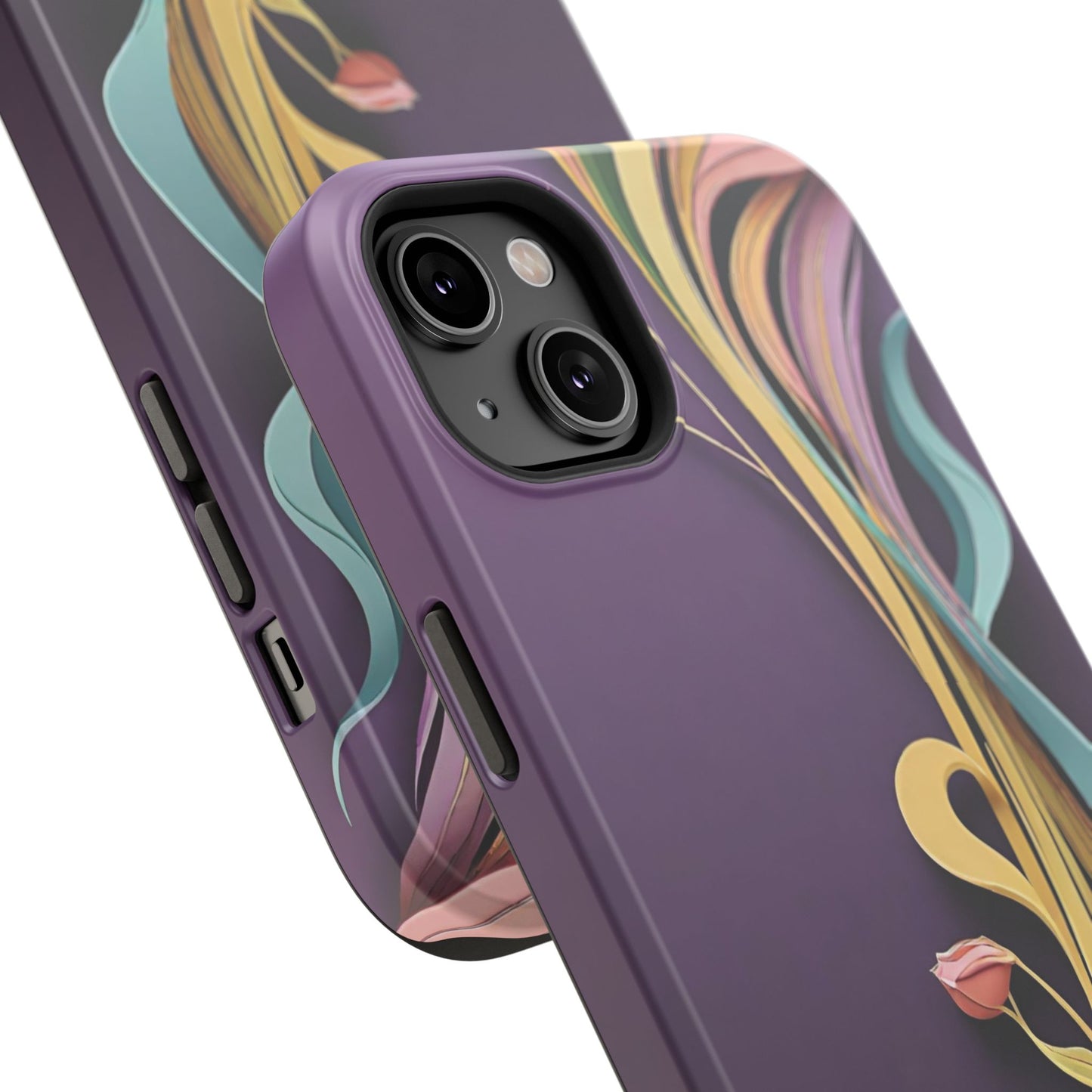 Paper-Cut: Abstract Flow on Plum (Phone Case)