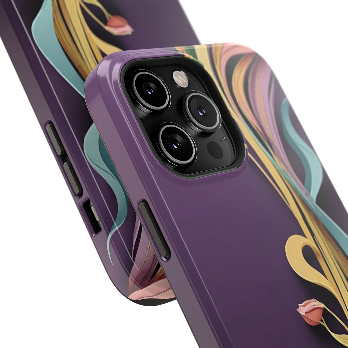 Paper-Cut: Abstract Flow on Plum (Phone Case)