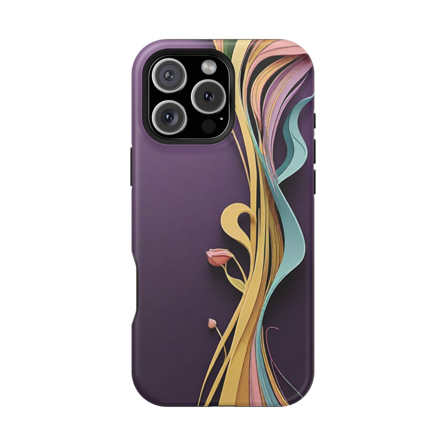 Paper-Cut: Abstract Flow on Plum (Phone Case)