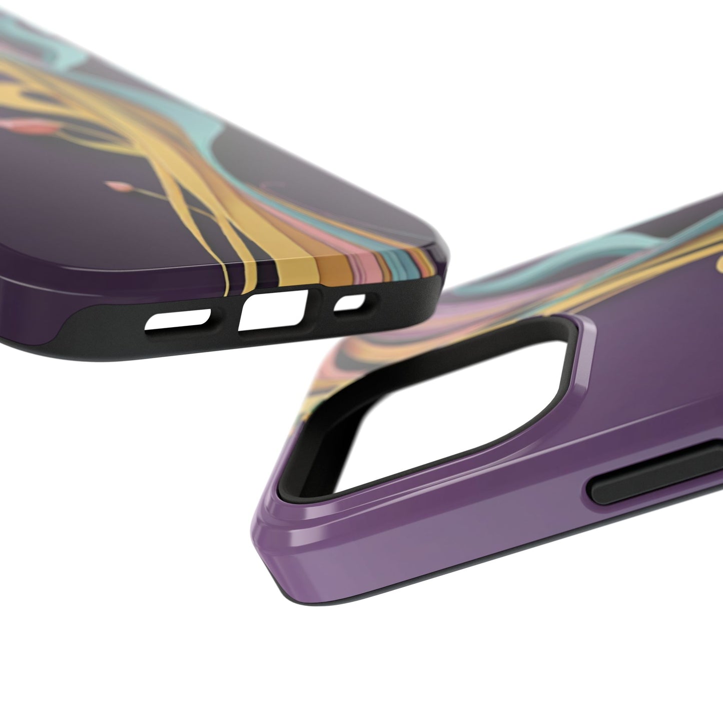 Paper-Cut: Abstract Flow on Plum (Phone Case)