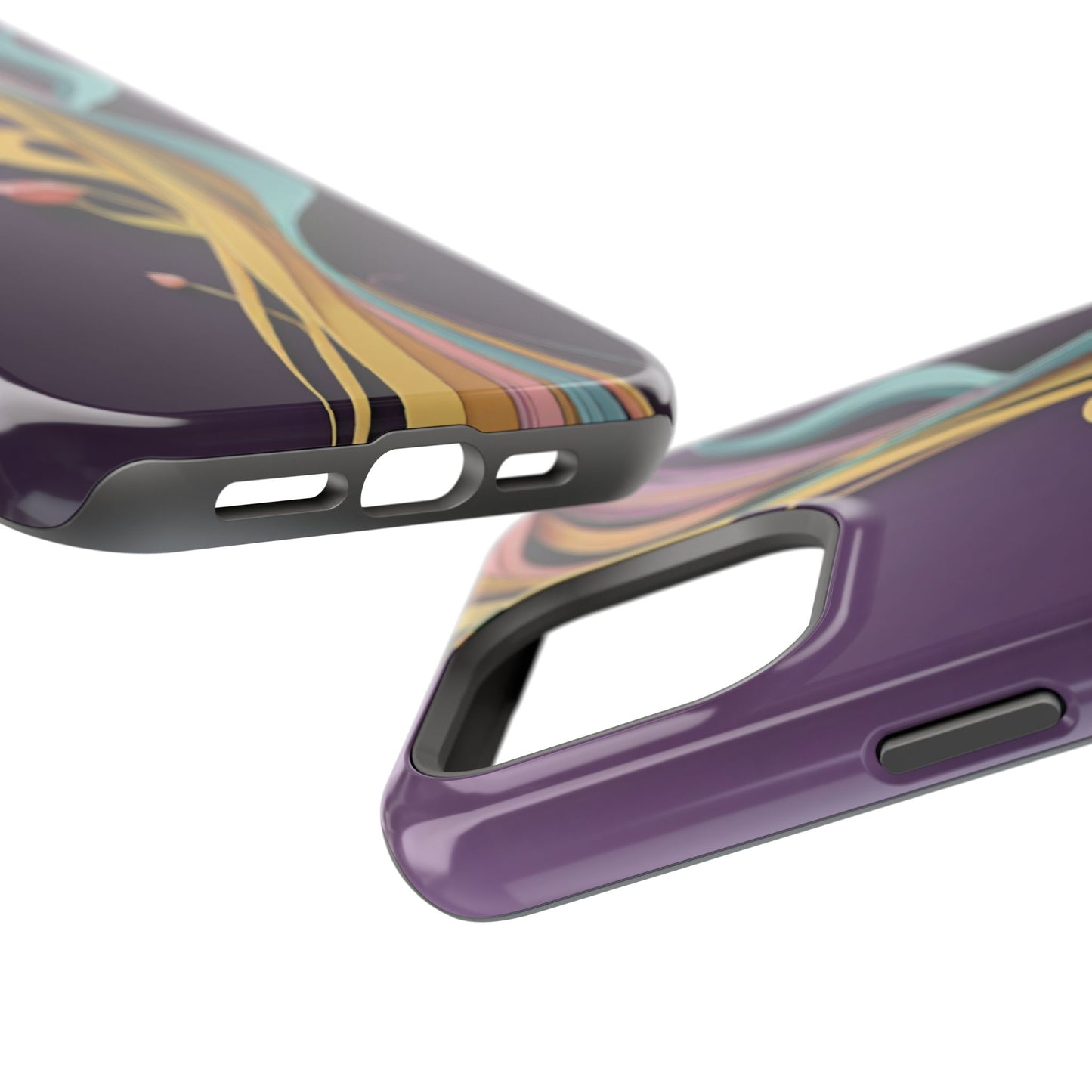 Paper-Cut: Abstract Flow on Plum (Phone Case)