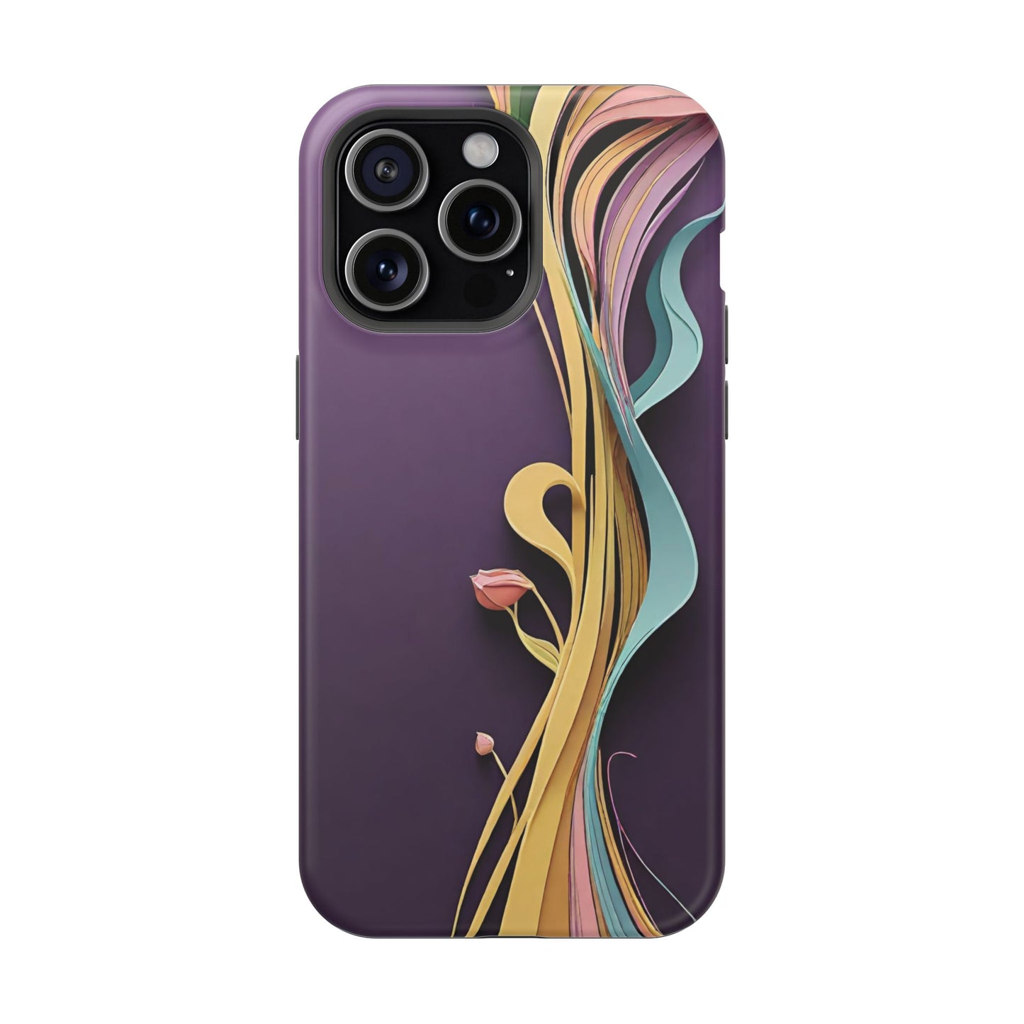 Paper-Cut: Abstract Flow on Plum (Phone Case)