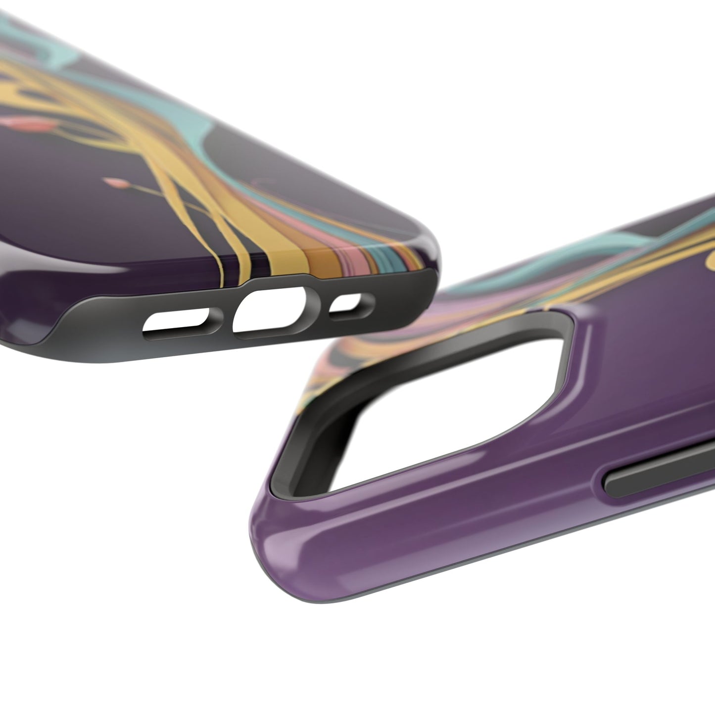 Paper-Cut: Abstract Flow on Plum (Phone Case)