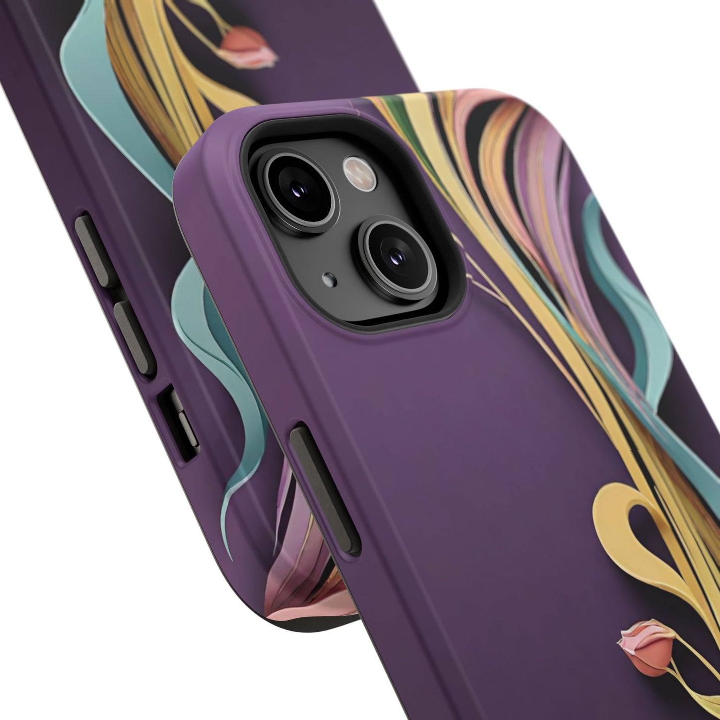 Paper-Cut: Abstract Flow on Plum (Phone Case)