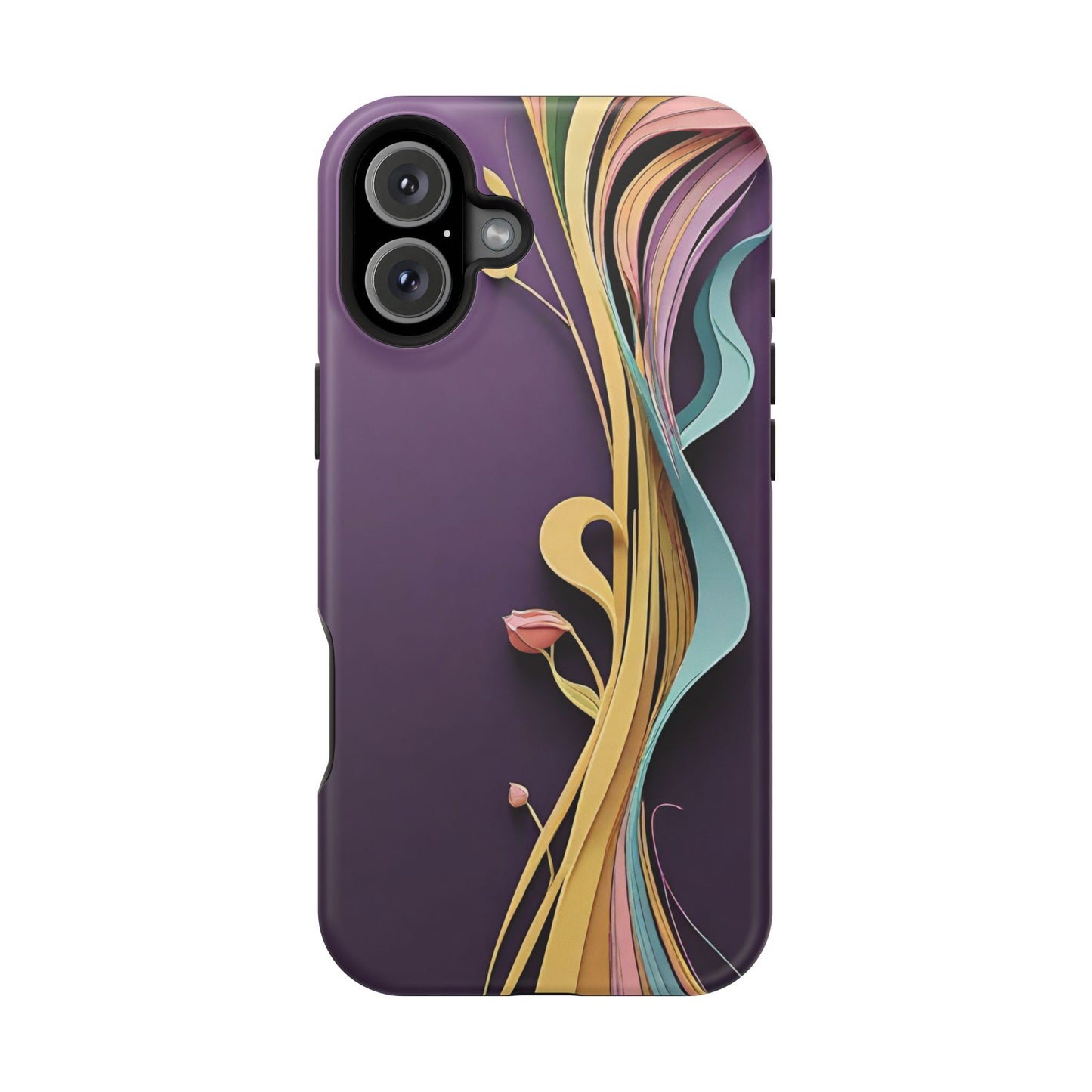 Paper-Cut: Abstract Flow on Plum (Phone Case)