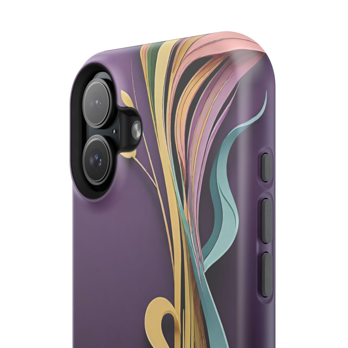 Paper-Cut: Abstract Flow on Plum (Phone Case)