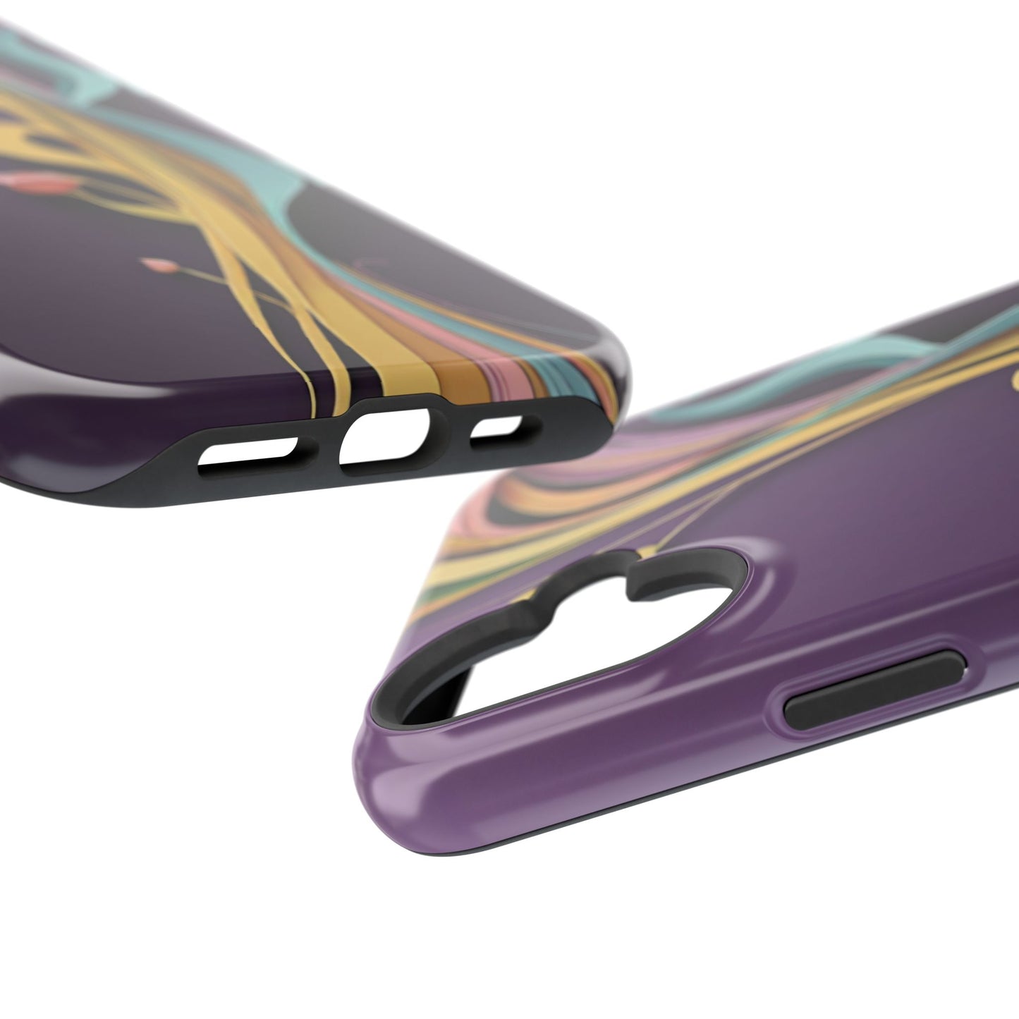 Paper-Cut: Abstract Flow on Plum (Phone Case)