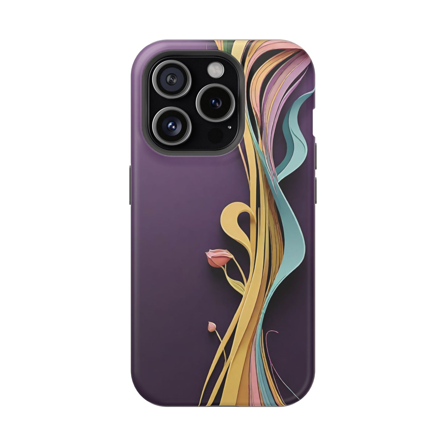 Paper-Cut: Abstract Flow on Plum (Phone Case)