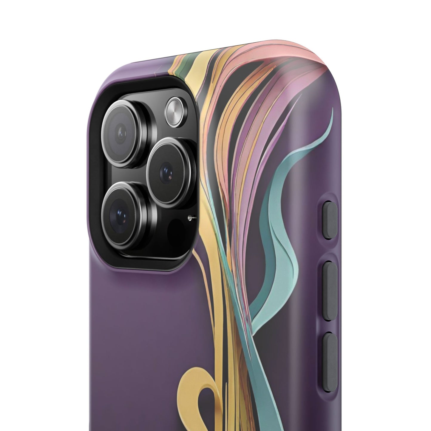 Paper-Cut: Abstract Flow on Plum (Phone Case)