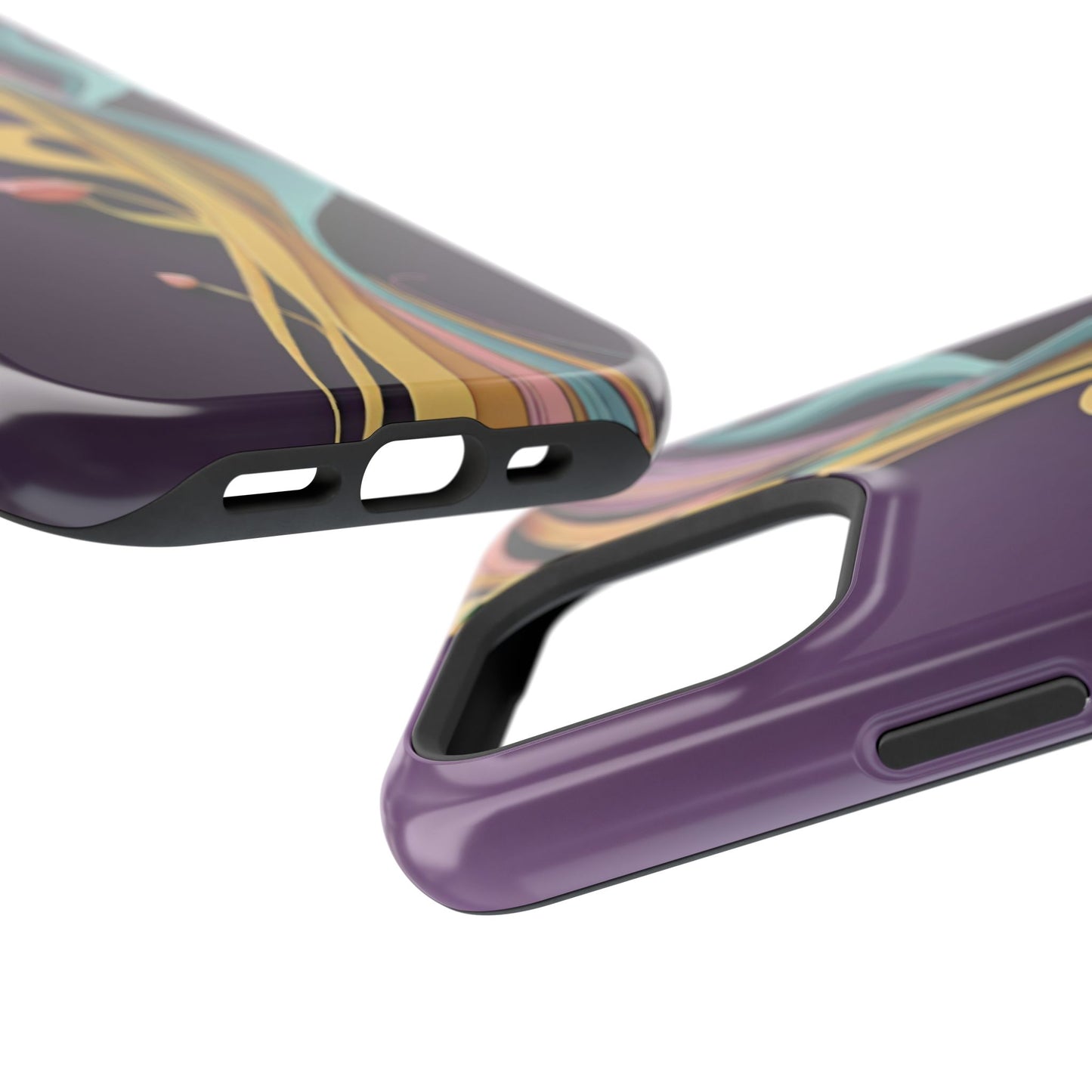 Paper-Cut: Abstract Flow on Plum (Phone Case)