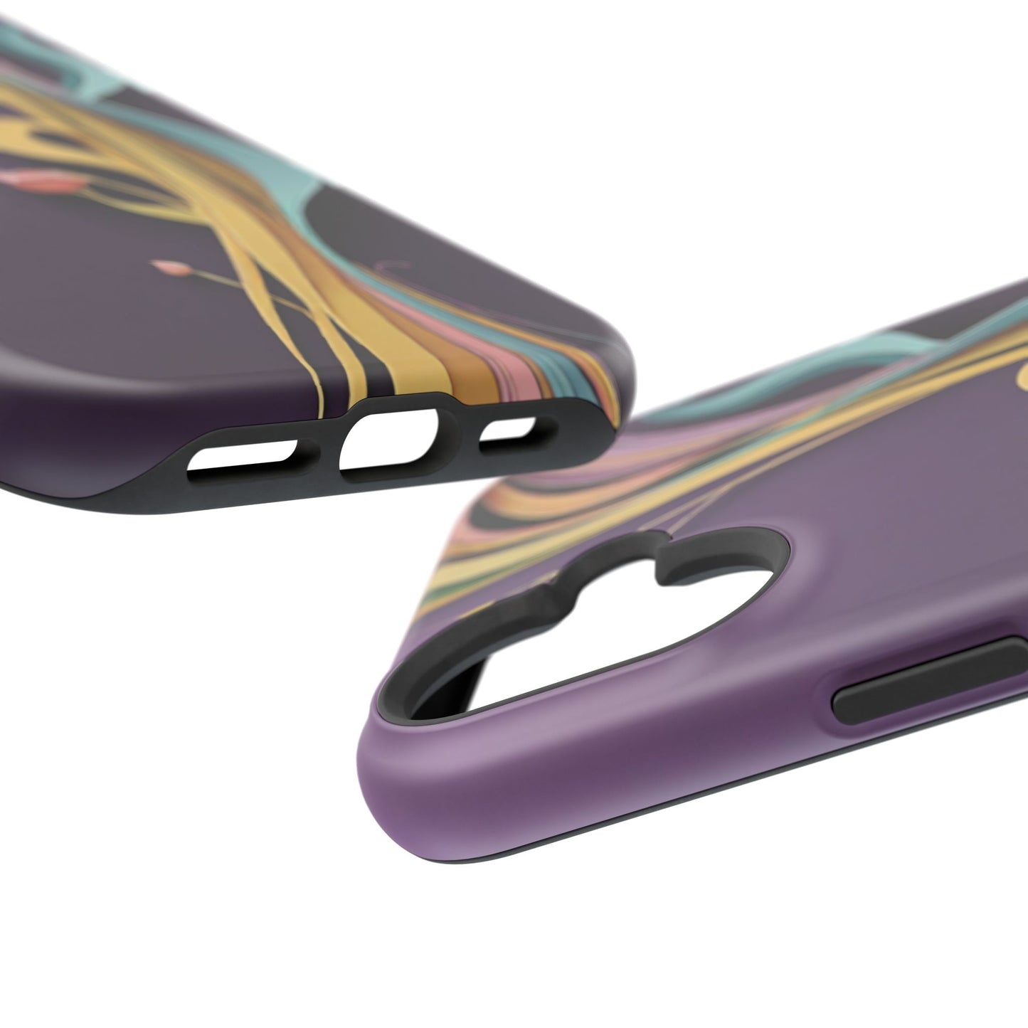 Paper-Cut: Abstract Flow on Plum (Phone Case)