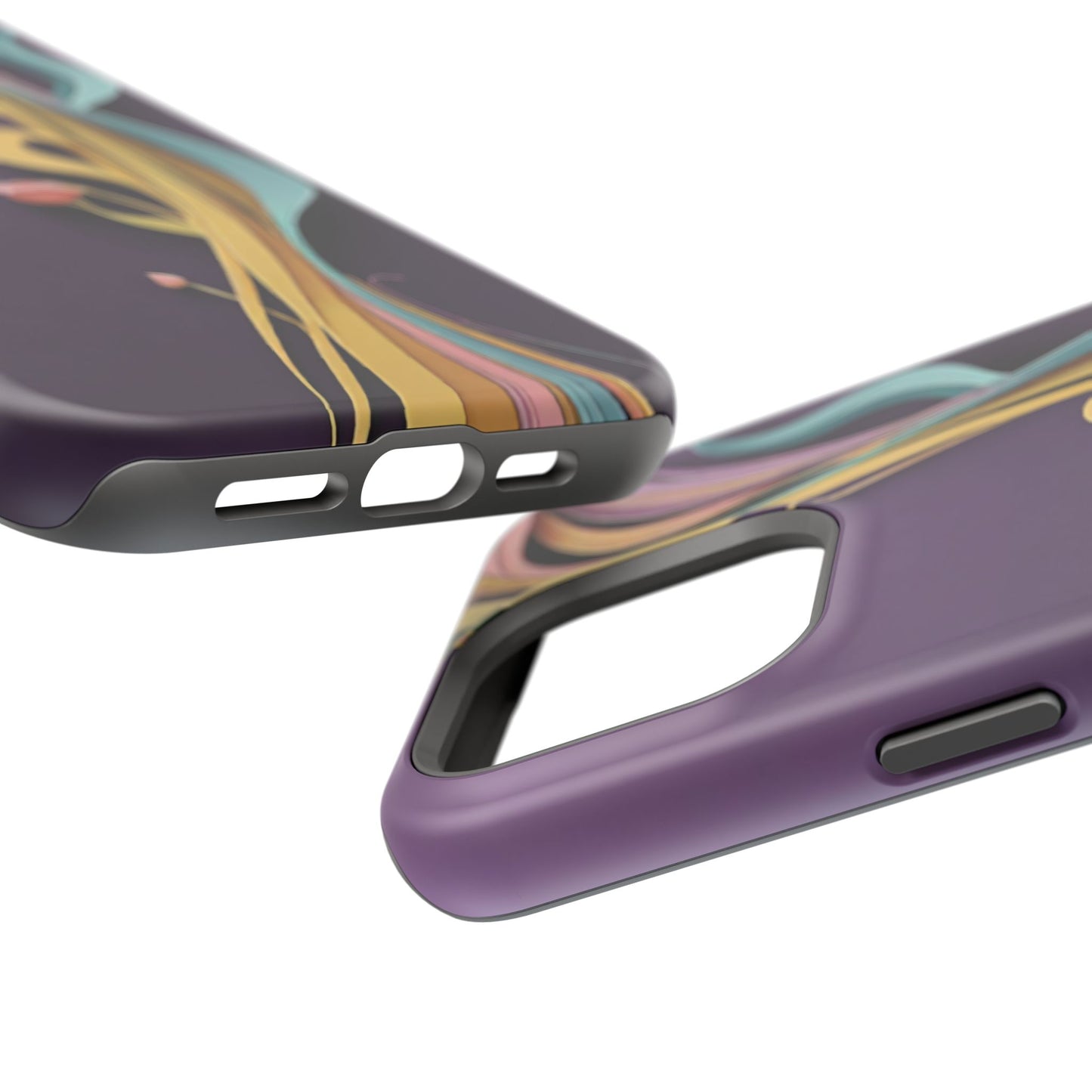 Paper-Cut: Abstract Flow on Plum (Phone Case)