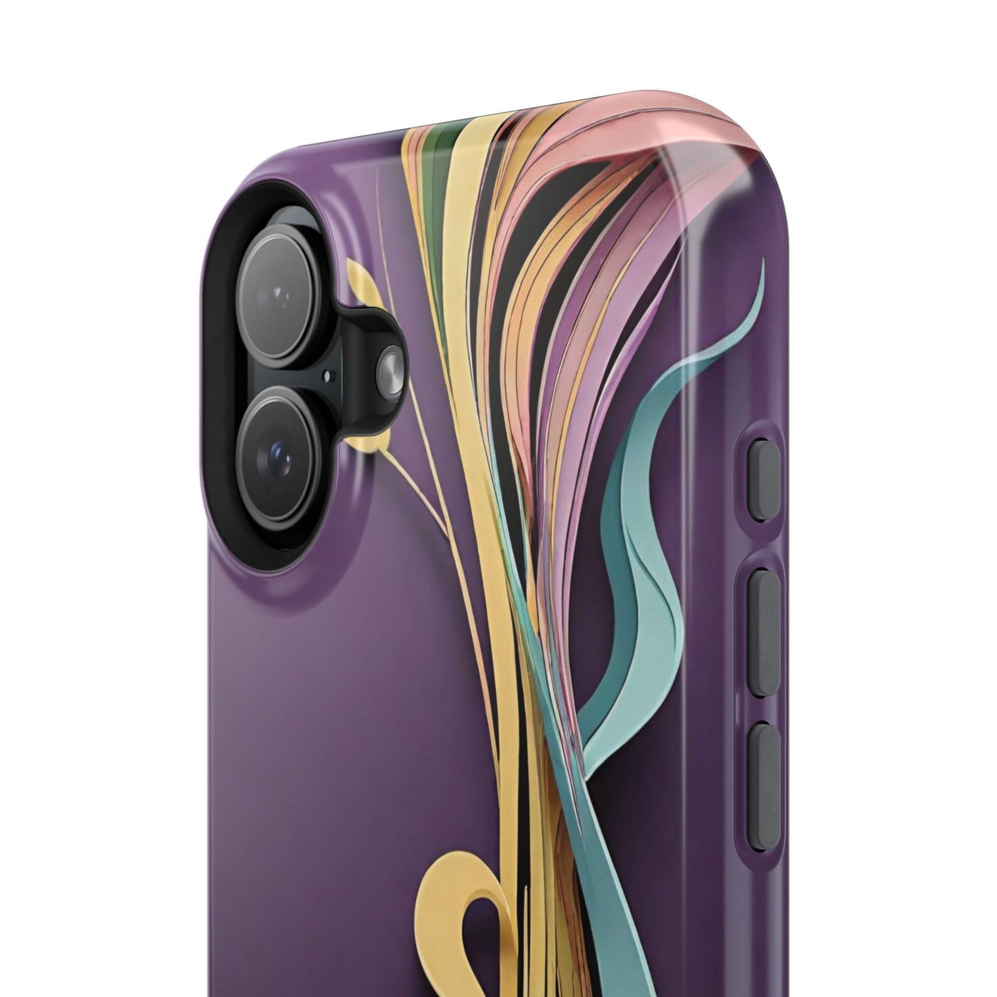 Paper-Cut: Abstract Flow on Plum (Phone Case)