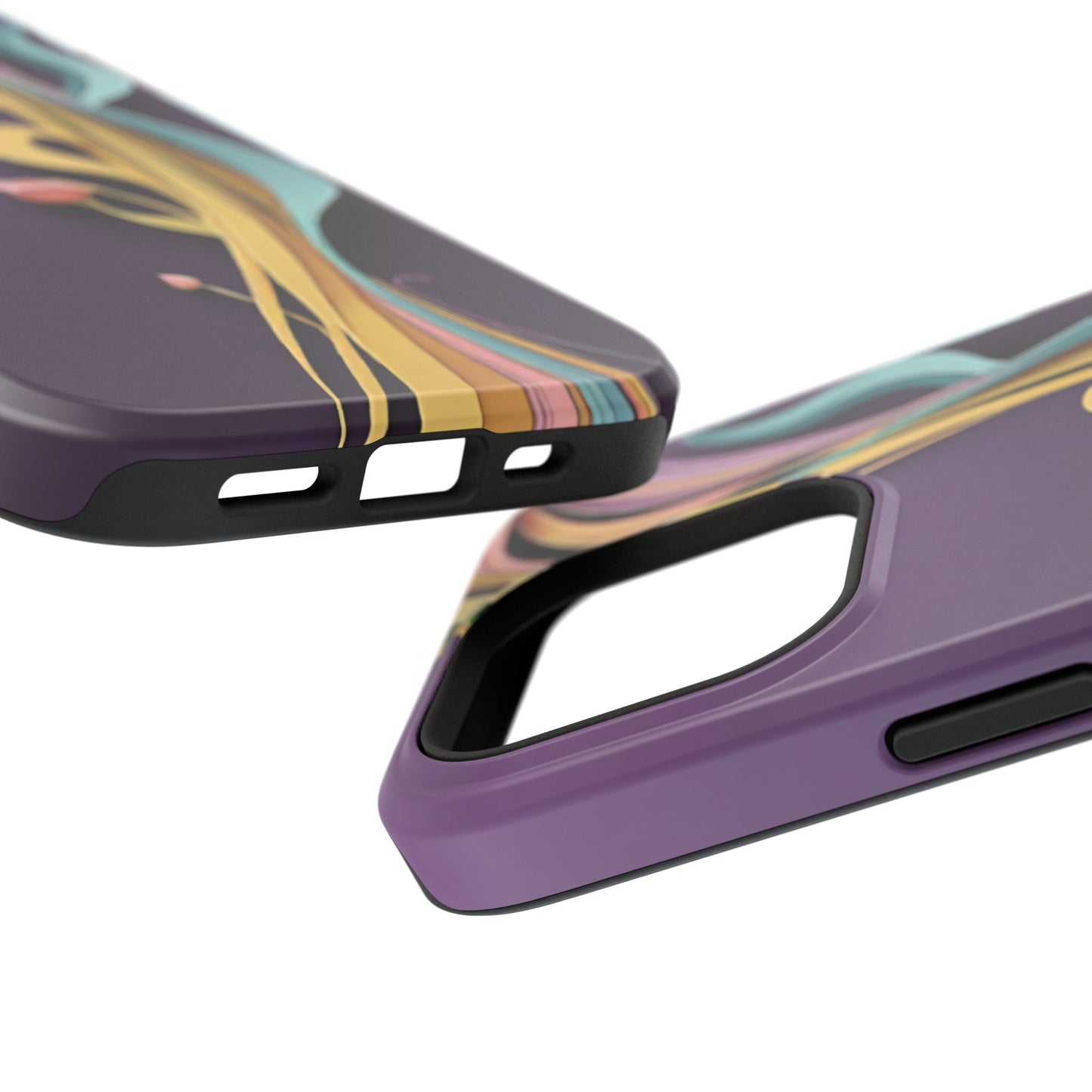 Paper-Cut: Abstract Flow on Plum (Phone Case)