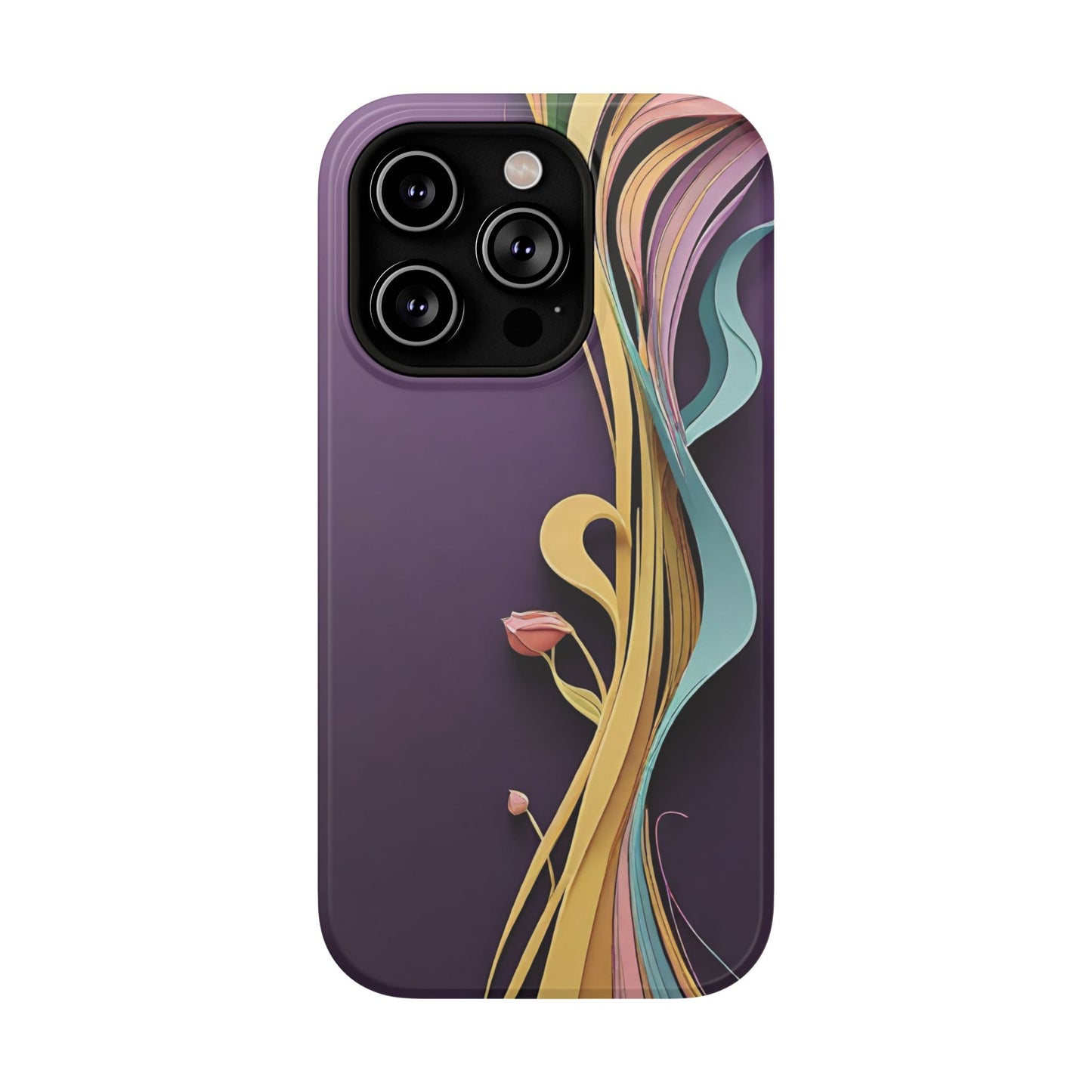 Paper-Cut: Abstract Flow on Plum (Phone Case)