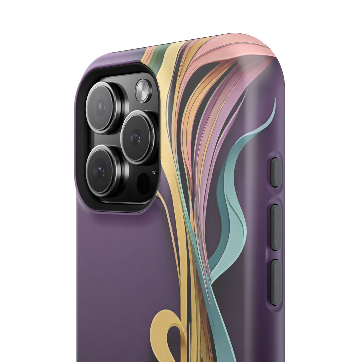 Paper-Cut: Abstract Flow on Plum (Phone Case)