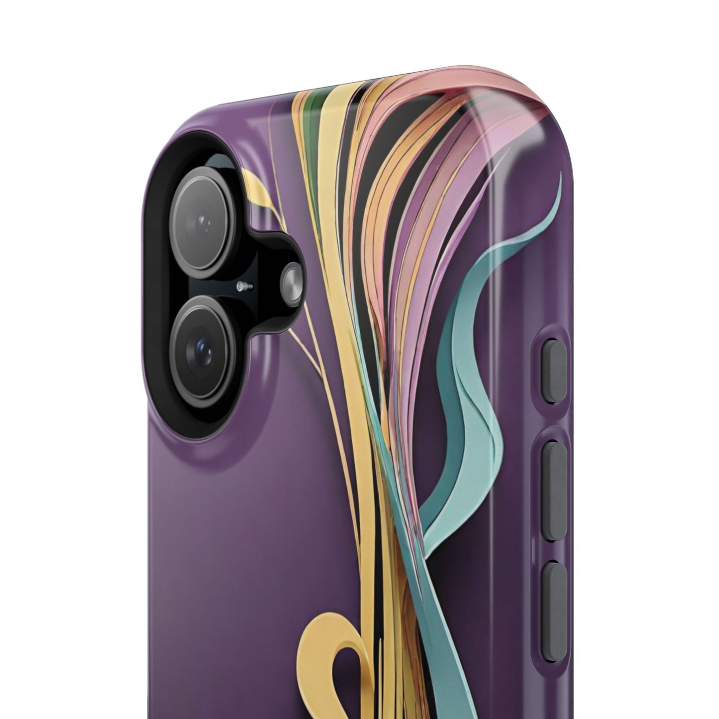 Paper-Cut: Abstract Flow on Plum (Phone Case)