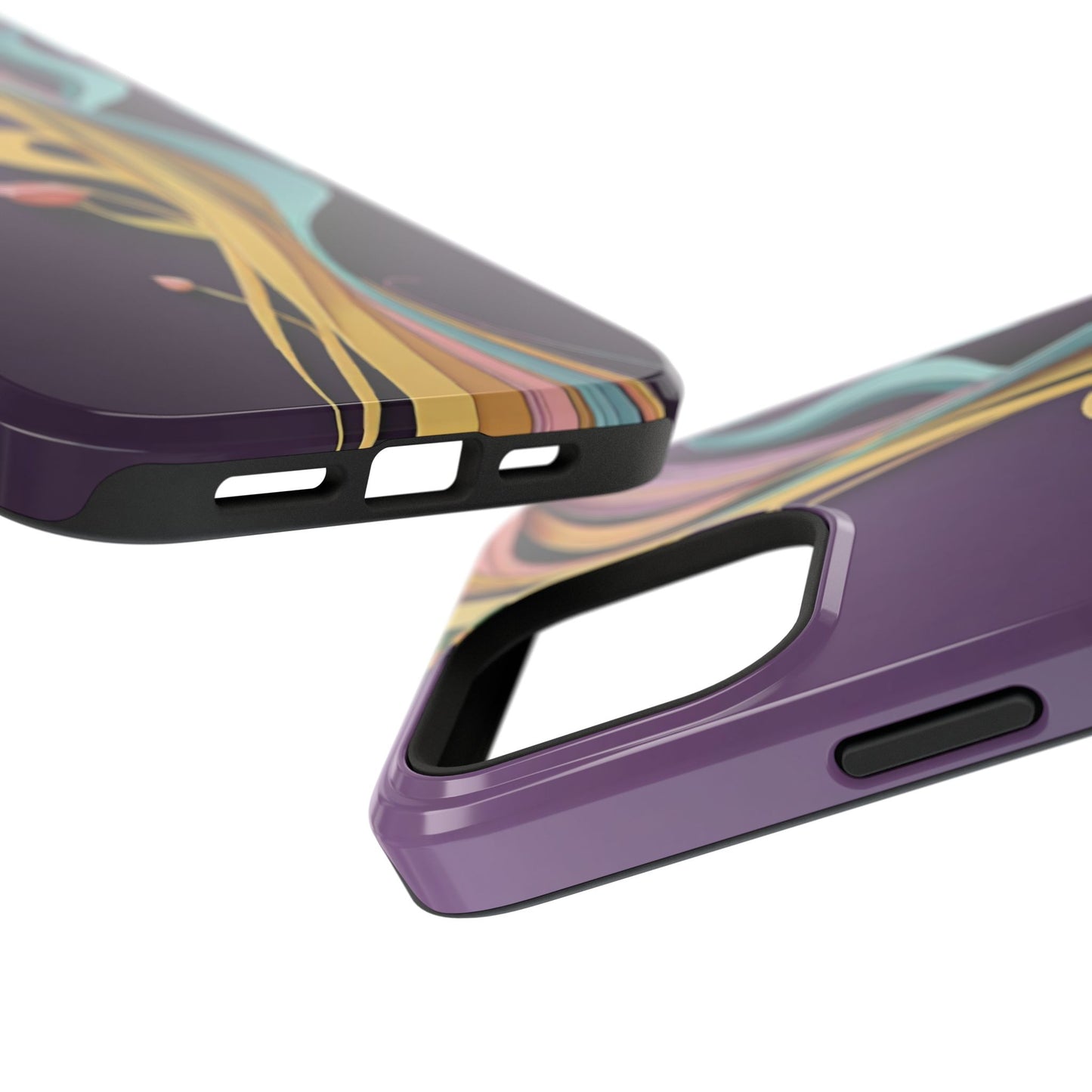 Paper-Cut: Abstract Flow on Plum (Phone Case)