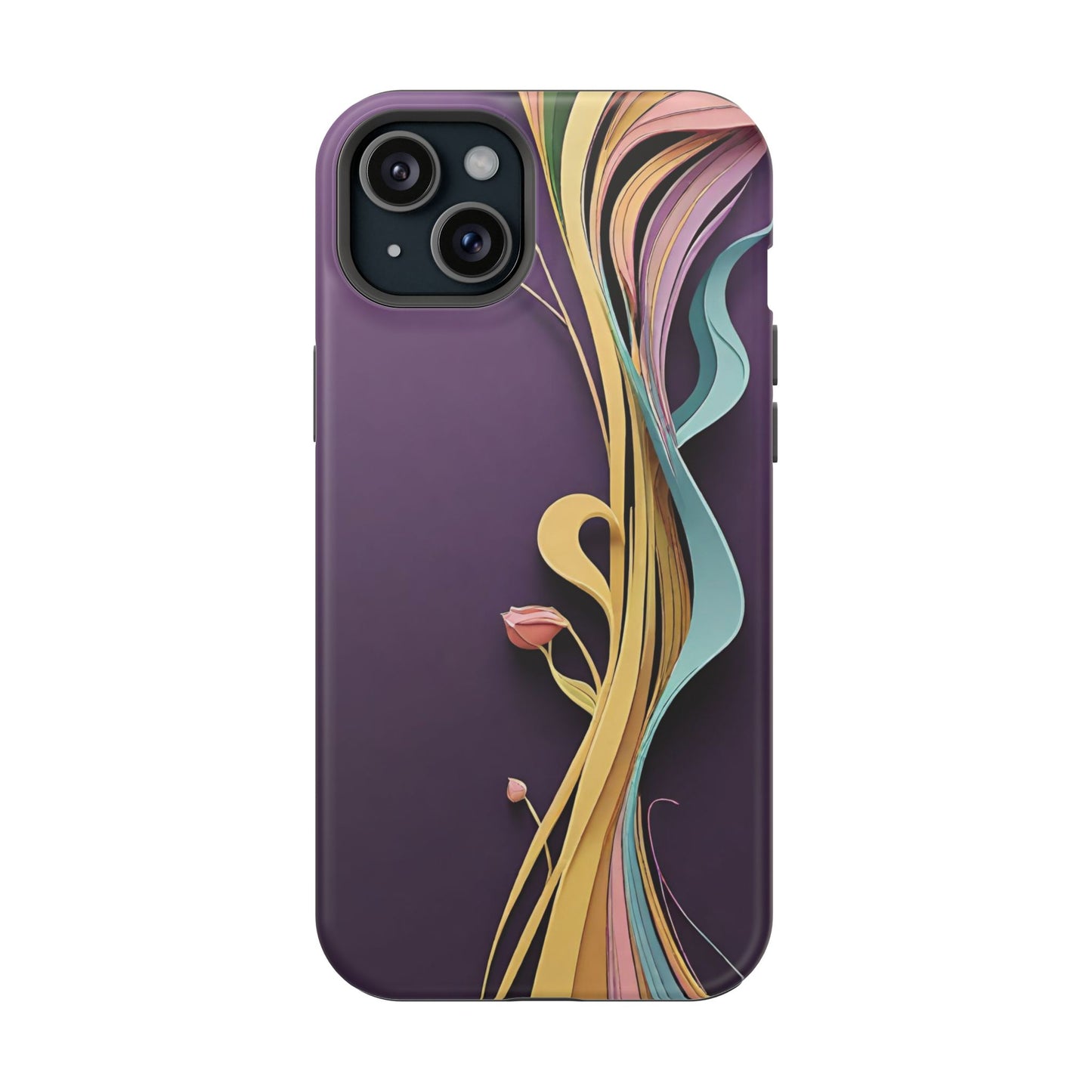 Paper-Cut: Abstract Flow on Plum (Phone Case)