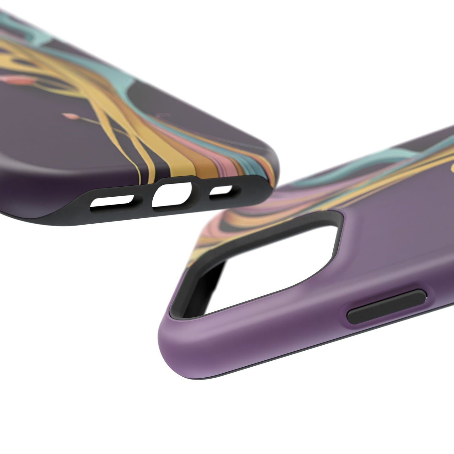 Paper-Cut: Abstract Flow on Plum (Phone Case)