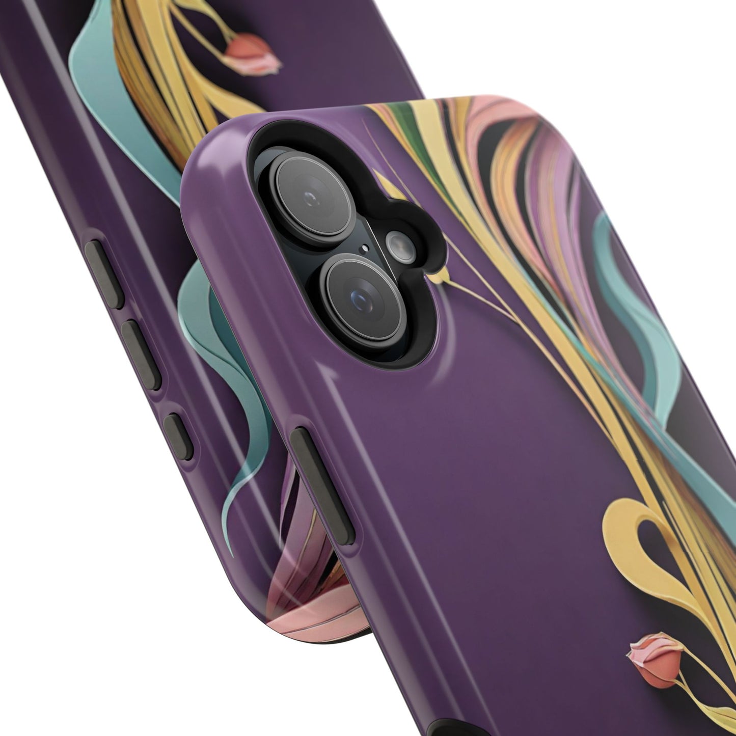 Paper-Cut: Abstract Flow on Plum (Phone Case)