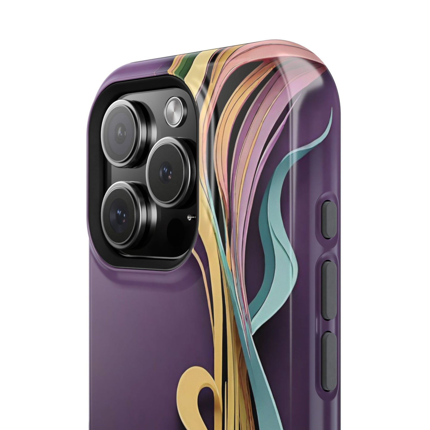 Paper-Cut: Abstract Flow on Plum (Phone Case)