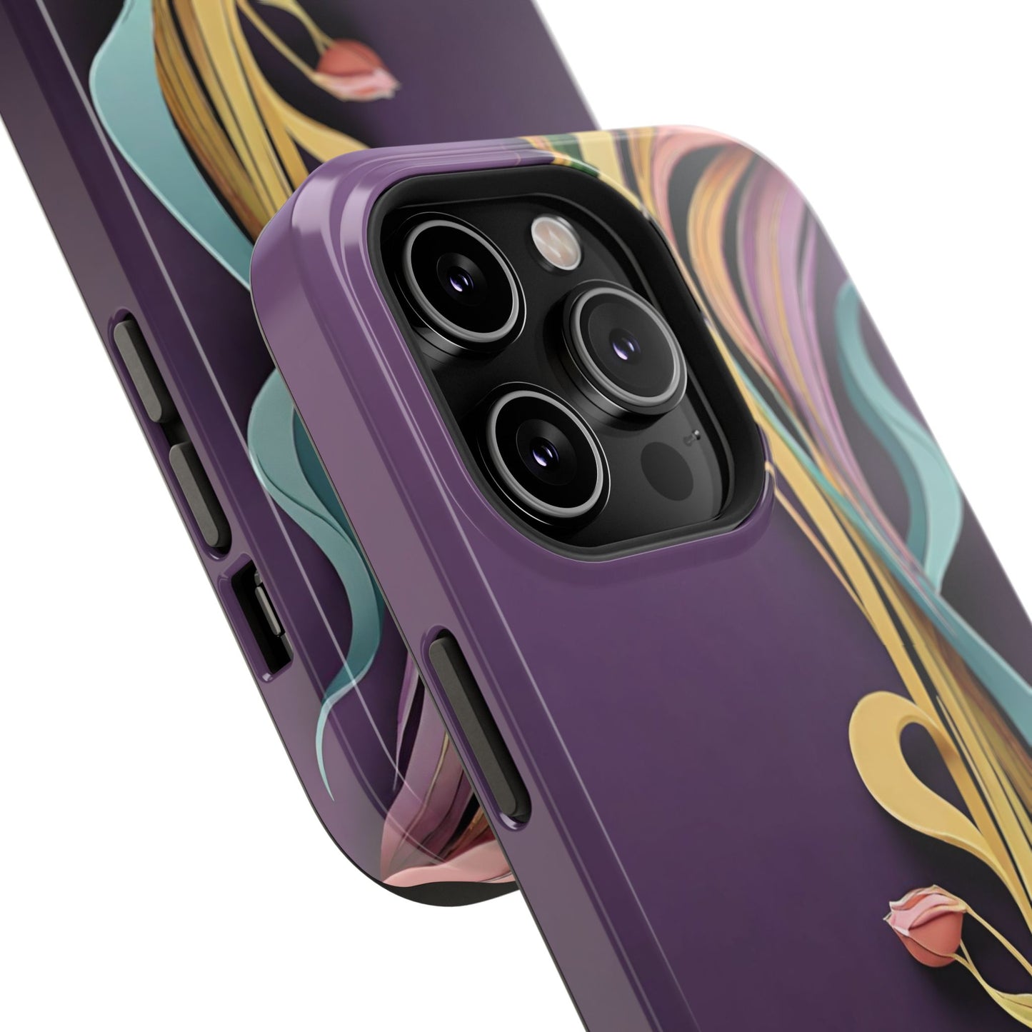 Paper-Cut: Abstract Flow on Plum (Phone Case)