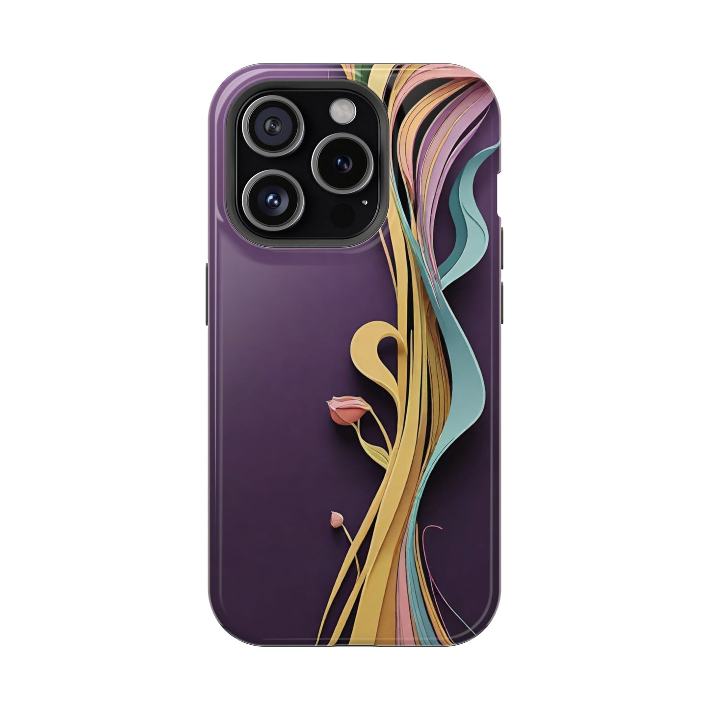 Paper-Cut: Abstract Flow on Plum (Phone Case)