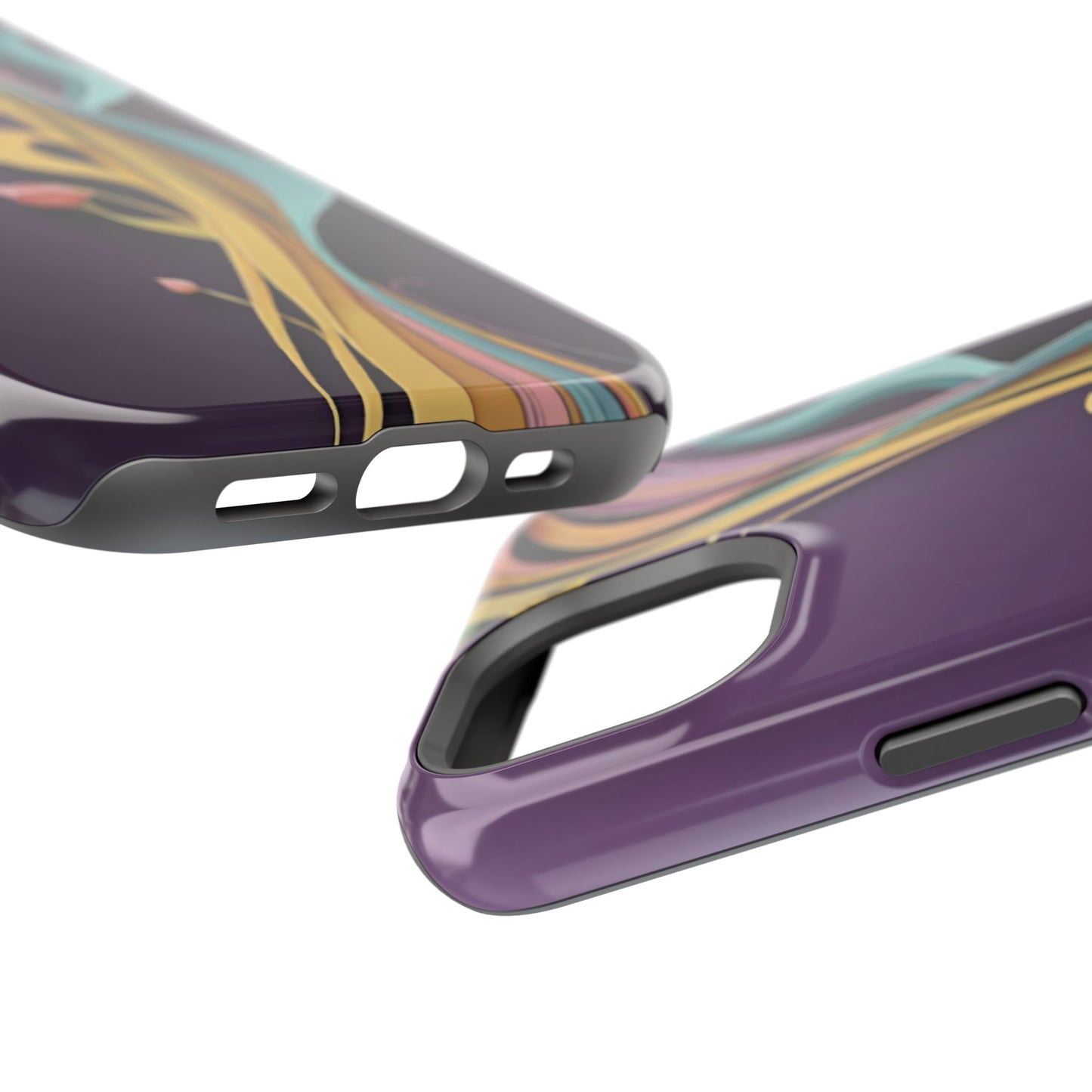 Paper-Cut: Abstract Flow on Plum (Phone Case)